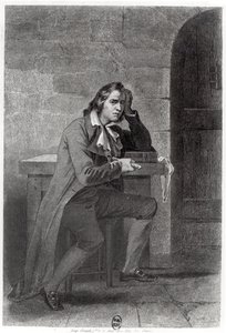 Gracchus Babeuf (1760-97) che si pugnala da French School