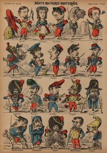 Caricature militari grottesche da French School