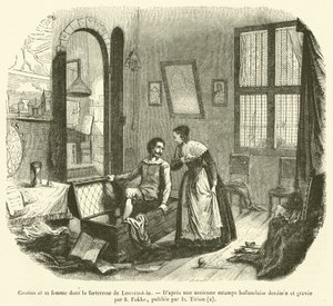 Grotius e sua moglie nella fortezza di Louvenstein