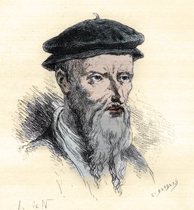 Guillaume Farel - William Farel - 1489-1565 - incisione da “La storia di Francia raccontata ai miei nipoti” - di François Guizot - 1872-1876 da French School