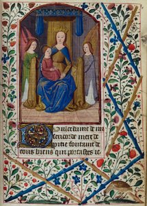 H/L-3-3 fol. 148r Vergine e Bambino, dal Libro delle Ore, Uso di Parigi, metà del XV secolo