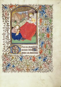 Nascita di Gesù, dal libro delle ore del Maestro di Jacques de Besançon