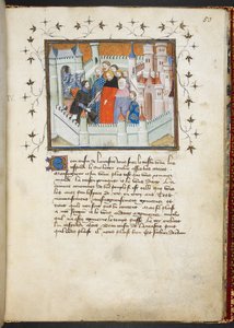 Riccardo II e Bolingbroke al Castello di Flint, c.1401-05 da French School
