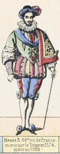 Enrico III, 62º re di Francia, sale al trono nel 1574, morto nel 1589 da French School