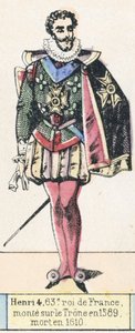 Enrico IV, 63° re di Francia, salito al trono nel 1589, morto nel 1610 da French School