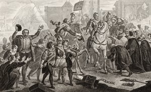 Enrico IV (1553-1610) entra a Parigi nel 1594, da 