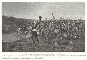 Henri de la Rochejaquelin che arringa i suoi soldati, Rivolta della Vandea, Francia da French School