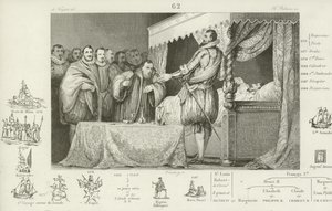 Enrico III di Francia sul letto di morte, 1589 da French School