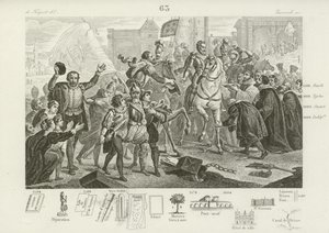 Enrico IV di Francia entra a Parigi accompagnato dal Conte di Brissac, Governatore della città, 22 marzo 1594 da French School