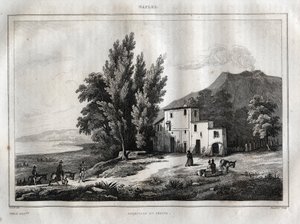Eremo del Vesuvio - Napoli, Italia - Incisione da 