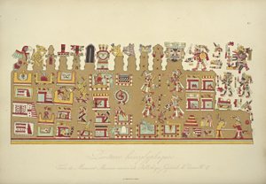 Pitture geroglifiche dal Manoscritto Messicano II, conservato alla Biblioteca Imperiale di Vienna, illustrazione da Vues des Cordillères et Monumens des Peuples Indigènes de l