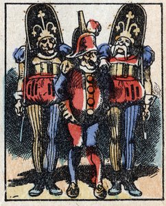 Storia del Dottor Pulcinella (Polichinelle). Incisione su legno di Imaging Pellerin - Epinal, sd. Fine XIX secolo da French School