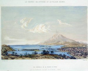 Storia delle colonie francesi: vista generale di Pointe-a-Pitre in Guadalupa (Antille) prima del terremoto dell