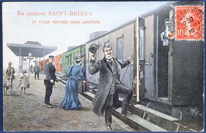 Cartolina di vacanza da Saint-Brieuc, c.1910 (dopo una foto) da French School