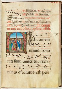 Santi Apostoli, Graduale, f.94 da French School