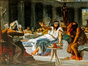 Omero che intrattiene la Corte