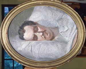 Honoré de Balzac (1799-1850) sul letto di morte, 15 agosto 1850