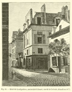 Hotel de Lesdiguieres, antico hotel Zamet, rue de la Cerisaie, demolito nel 1877 da French School