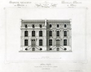 Hotel privati, 10 e 12 Rue Balzac, Parigi, da Architecture Privee au C19th da French School