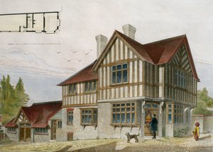 Casa di un piccolo negoziante a Londra, illustrazione da Le Moniteur des architectes, 1884, inciso da Paul Louis Bury da French School