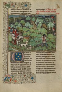 Cacciatori che Inseguono un Cervo, c.1430-40 da French School
