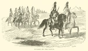 Ussari in marcia (incisione)