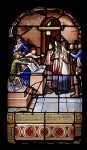 Ignace le Garrec, vicario sacerdote a Kerlaz, Padre Maximin Chelgoualch, Cappuccino, Le Gac, Alain Le Floch, sacerdoti rifugiati, rifiutano di prestare giuramento alla costituzione civile del clero e vengono arrestati da French School
