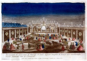 Illuminazione in celebrazione del matrimonio di Luigi Augusto, delfino di Francia (Luigi XVI), con l