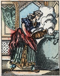 Illustrazione per le "Mille e una notte". Ali-Baba. Incisione su legno di Imaging Pellerin - Epinal, sd. Fine XIX secolo. da French School