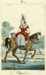 Illustrazione n. 4, costume di Cauchoise da French School