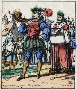Illustrazione del racconto di Charles Perrault “Cenerentola o La piccola scarpetta di vetro”. Incisione su legno di Imaging Pellerin - Epinal, sd. Fine XIX secolo da French School