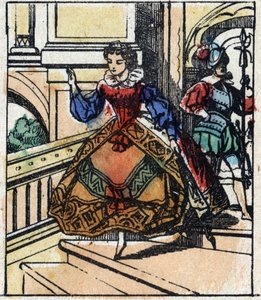 Illustrazione del racconto di Charles Perrault “Cenerentola o La scarpetta di vetro”. Incisione su legno di Imagery Pellerin - Epinal, fine XIX secolo. da French School