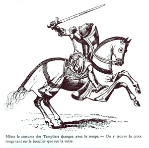 Illustrazione di un Cavaliere Templare da French School