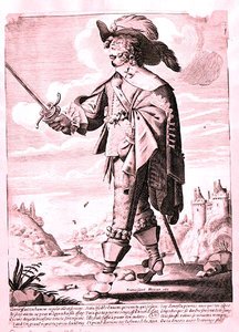 Illustrazione di un soldato sotto il regno di Luigi XIII (1601-43) da French School