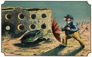 Illustrazione del libro "Voyage dans la lune avant 1900" di A. de Ville-d