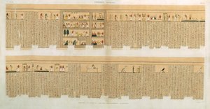 Illustrazioni di un manoscritto Pampus con geroglifici, Ipogei, Tebe, tavola 75 dal Vol II di `Descrizioni dell