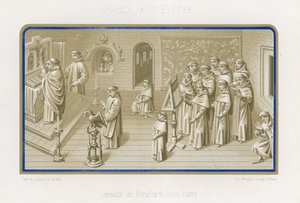 Immagine in grisaille da I Miracoli della Nostra Signora da French School