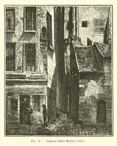 Vicolo cieco Saint-Martial, 1850 da French School