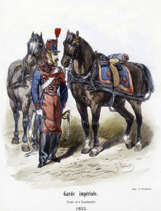 Guardia Imperiale: treno degli equipaggi nel 1855 - in “Histoire de l