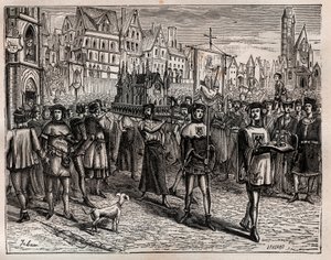 Nel 1318, il vescovo di Parigi convocò il clero della città per la traslazione delle reliquie di San Maglorio - Una processione iniziò lasciando la chiesa di San Maglorio in Rue Saint-Denis e passò per rue aux Ours, fino al cimitero di Saint-Nicolas-des-Ch da French School