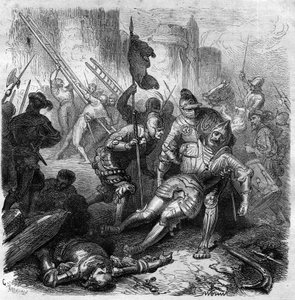 Nella battaglia contro Enrico IV del Sacro Romano Impero il 14 ottobre da French School