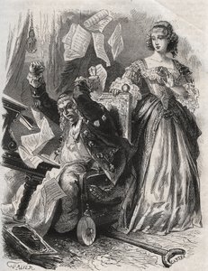 In preda a una rabbia folle, fece volare piume, libri e carte: rabbia del poeta Paul Scarron (1610-1660) davanti a sua moglie, Francoise d