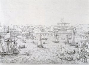 Inaugurazione del Bacino de la Villette, Parigi maggio 1821 da French School