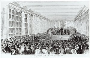 Inaugurazione della Ecole Normale Superieure a Parigi, da Les Tableaux de Paris di Texier, 1852