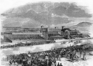 Inaugurazione delle corse dei cavalli al Bois de Boulogne nel 1857 da French School