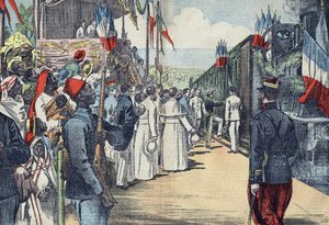Inaugurazione della ferrovia che collega Thies a Kayes al Senegal, inizio del XX secolo