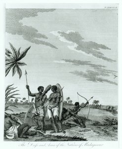 Abitanti del Madagascar, dal volume 2 di Memorie e Viaggi del Conte Benyowsky, pubblicato nel 1790