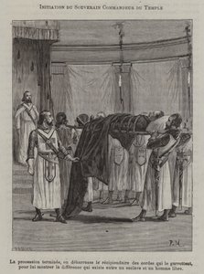 Iniziazione di un Comandante del Tempio (incisione) da French School