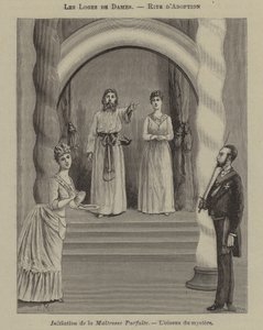 Iniziazione di una Perfetta Maestra in una loggia femminile (incisione)