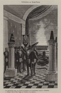 Iniziazione di un Principe Sovrano Rosa Croce (incisione) da French School